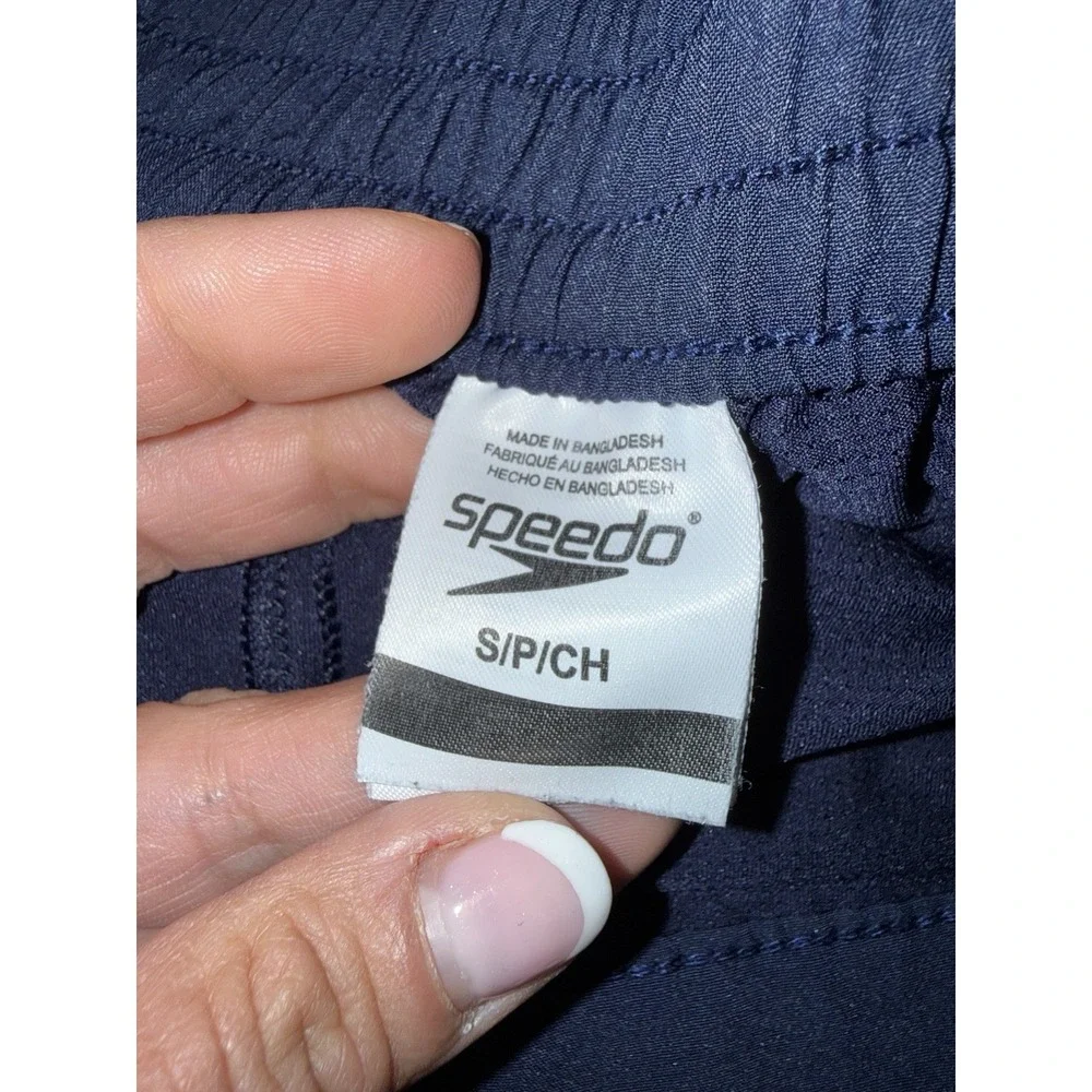 Speedo Women's Navy Blue Skort Sz‎ Small Eyelet Cut Shorts UPF 50+ Protection
